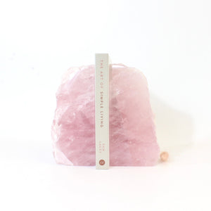 Rose quartz crystal bookends 2.43kg | ASH&STONE Crystals Shop Auckland NZ