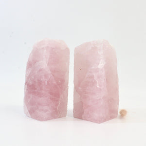 Rose quartz crystal bookends 2.43kg | ASH&STONE Crystals Shop Auckland NZ