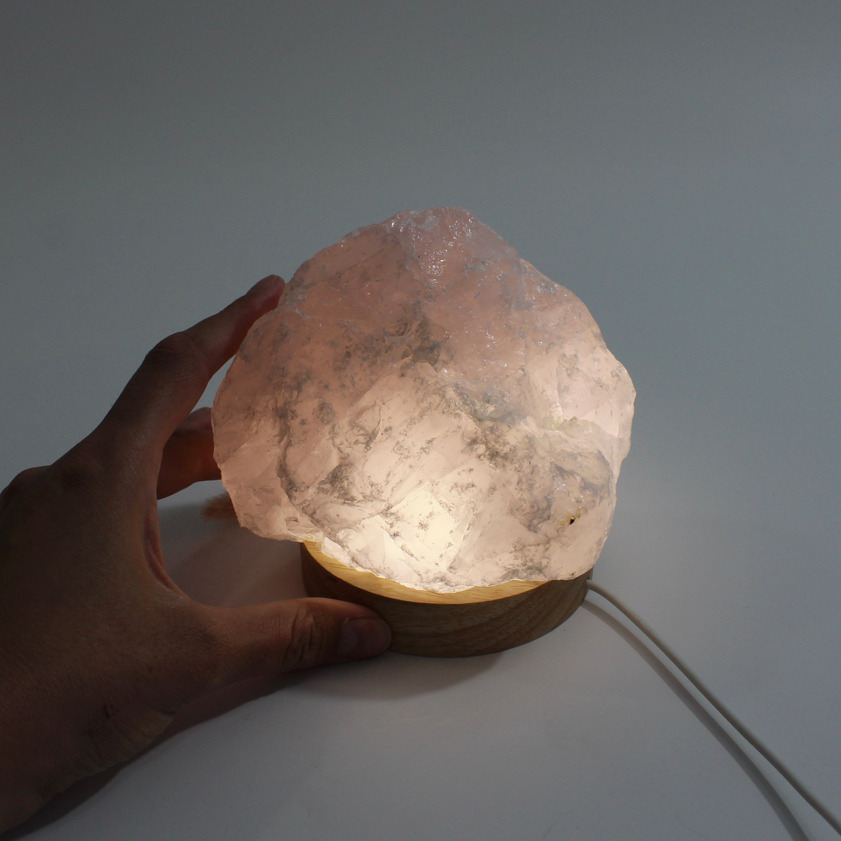 Rose Quartz Crystal Lamp | ASH & STONE crystals online. Free express shipping