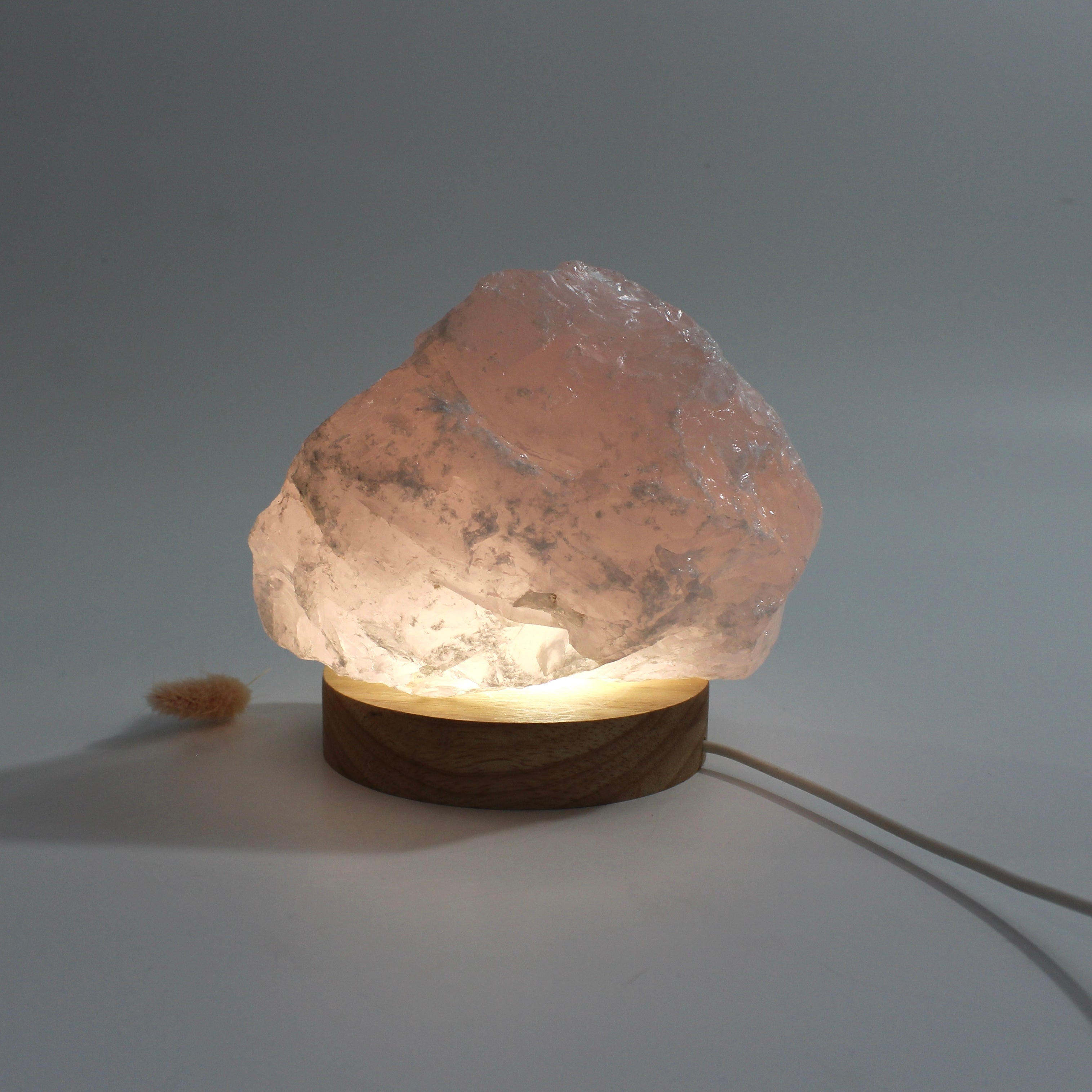 Rose Quartz Crystal Lamp | ASH & STONE crystals online. Free express shipping