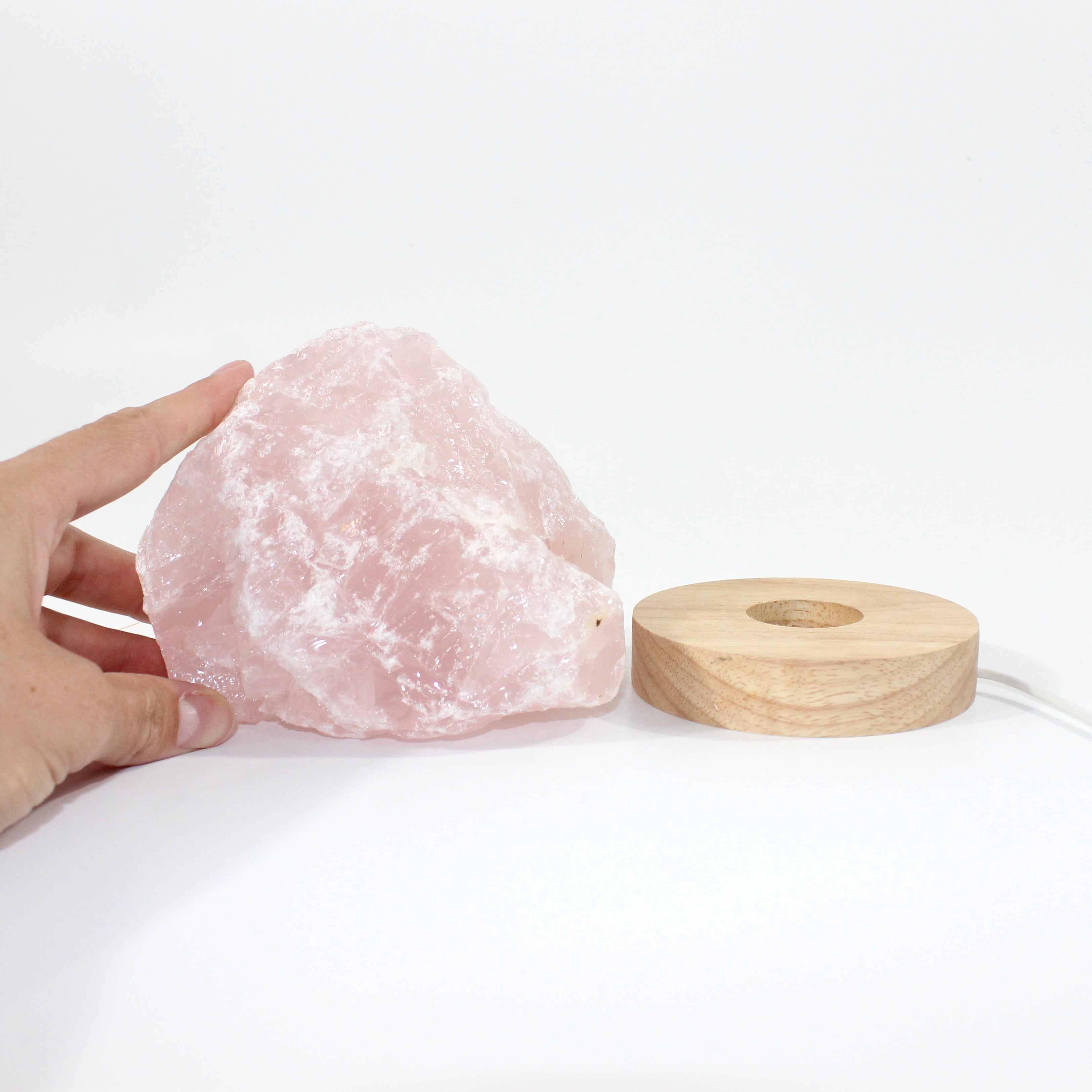 Rose Quartz Crystal Lamp | ASH & STONE crystals online. Free express shipping