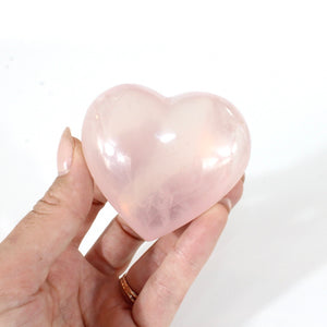 Rose quartz crystal heart | ASH&STONE Crystals Shop Auckland NZ