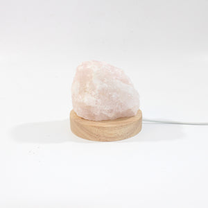 Rose quartz crystal lamp on LED base | ASH&STONE Crystals Shop Auckland NZ