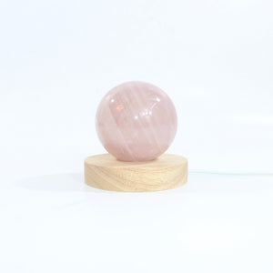 Rose quartz crystal sphere lamp | ASH&STONE Crystals Shop Auckland NZ