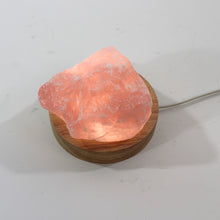 Load image into Gallery viewer, Rose quartz crystal on LED lamp base | ASH&amp;STONE Crystal Shop Auckland NZ
