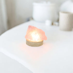 Rose quartz crystal lamp | ASH&STONE Crystal Shop Auckland NZ