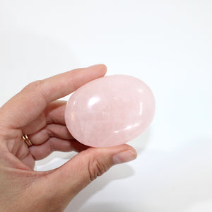 Rose quartz crystal palm stone | ASH&STONE Crystals Shop Auckland NZ