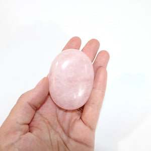 Rose quartz crystal palm stone | ASH&STONE Crystals Shop Auckland NZ