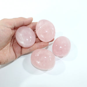 Rose quartz crystal palm stone | ASH&STONE Crystal Shop Auckland NZ