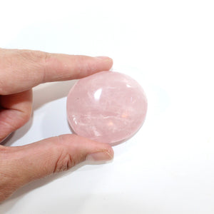 Rose quartz crystal palm stone | ASH&STONE Crystal Shop Auckland NZ