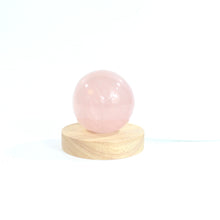 Load image into Gallery viewer, Rose quartz crystal sphere lamp on LED base | ASH&amp;STONE Crystals Shop Auckland NZ
