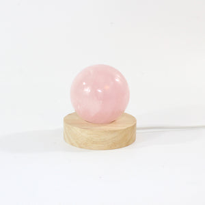 Rose quartz crystal sphere lamp | ASH&STONE Crystal Shop Auckland NZ