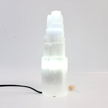 Load image into Gallery viewer, Large selenite crystal tower lamp 26.5cm | ASH&amp;STONE Crystal Shop Auckland NZ
