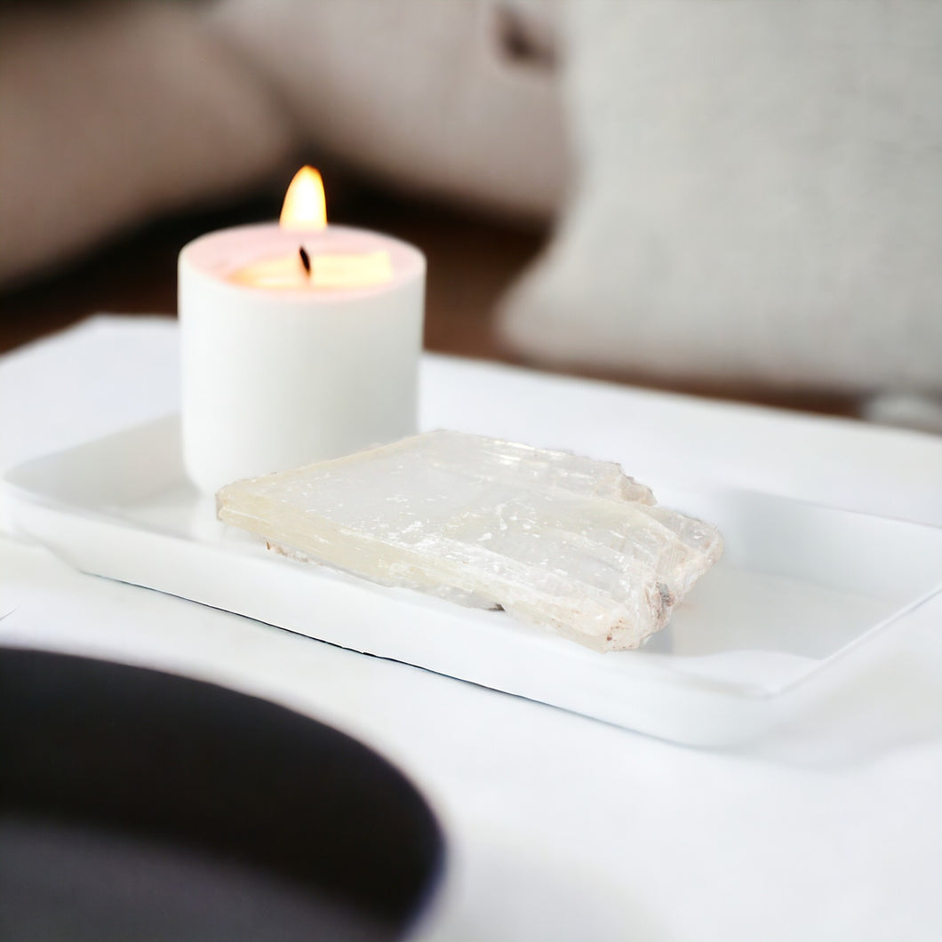 Selenite raw crystal slab | ASH&STONE Crystals Shop Auckland NZ