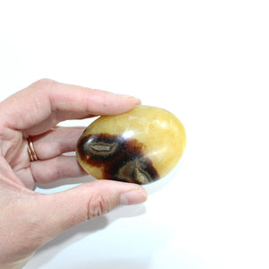 Septarian polished crystal palm stone | ASH&STONE Crystals Shop Auckland NZ