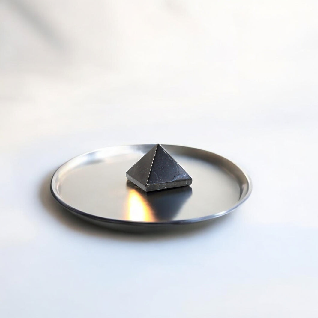 Noble shungite crystal pyramid | ASH&STONE Crystals Shop Auckland NZ