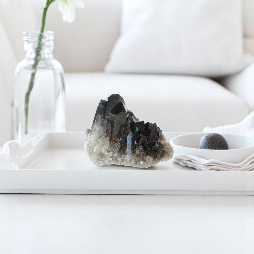 Smoky quartz crystal cluster | ASH&STONE Crystal Shop Auckland NZ