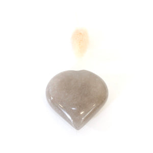 Smoky quartz crystal heart