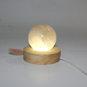 Smoky quartz crystal on LED lamp base  | ASH&STONE Crystals Shop Auckland NZ