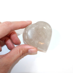 Smoky quartz polished crystal heart  | ASH&STONE Crystals Shop Auckland NZ