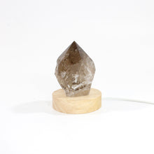 Load image into Gallery viewer, Smoky quartz crystal point on LED lamp base | ASH&amp;STONE Crystals Shop Auckland NZ
