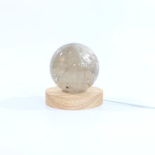 Load image into Gallery viewer, Smoky quartz crystal sphere on LED lamp base | ASH&amp;STONE Crystals Shop Auckland NZ
