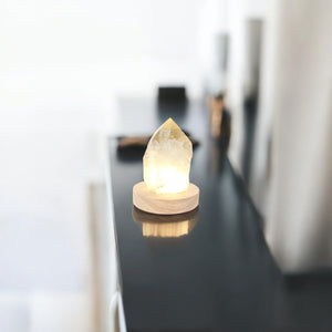 Smoky quartz crystal LED lamp | ASH&STONE Crystal Shop Auckland NZ