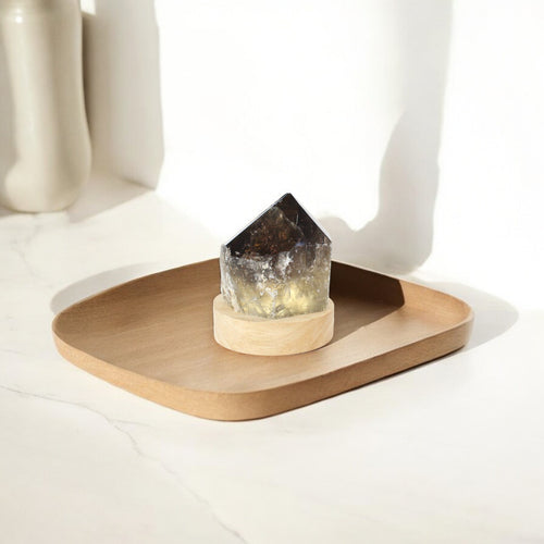 Smoky quartz crystal LED lamp | ASH&STONE Crystal Shop Auckland NZ
