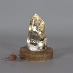 Smoky quartz crystal on LED lamp base | ASH&STONE Crystals Shop Auckland NZ