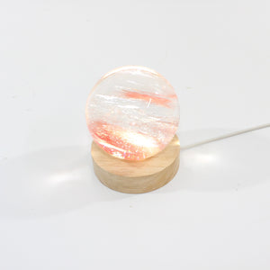 Strawberry obsidian sphere lamp | ASH&STONE Crystal Shop Auckland NZ