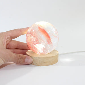 Strawberry obsidian sphere lamp | ASH&STONE Crystal Shop Auckland NZ