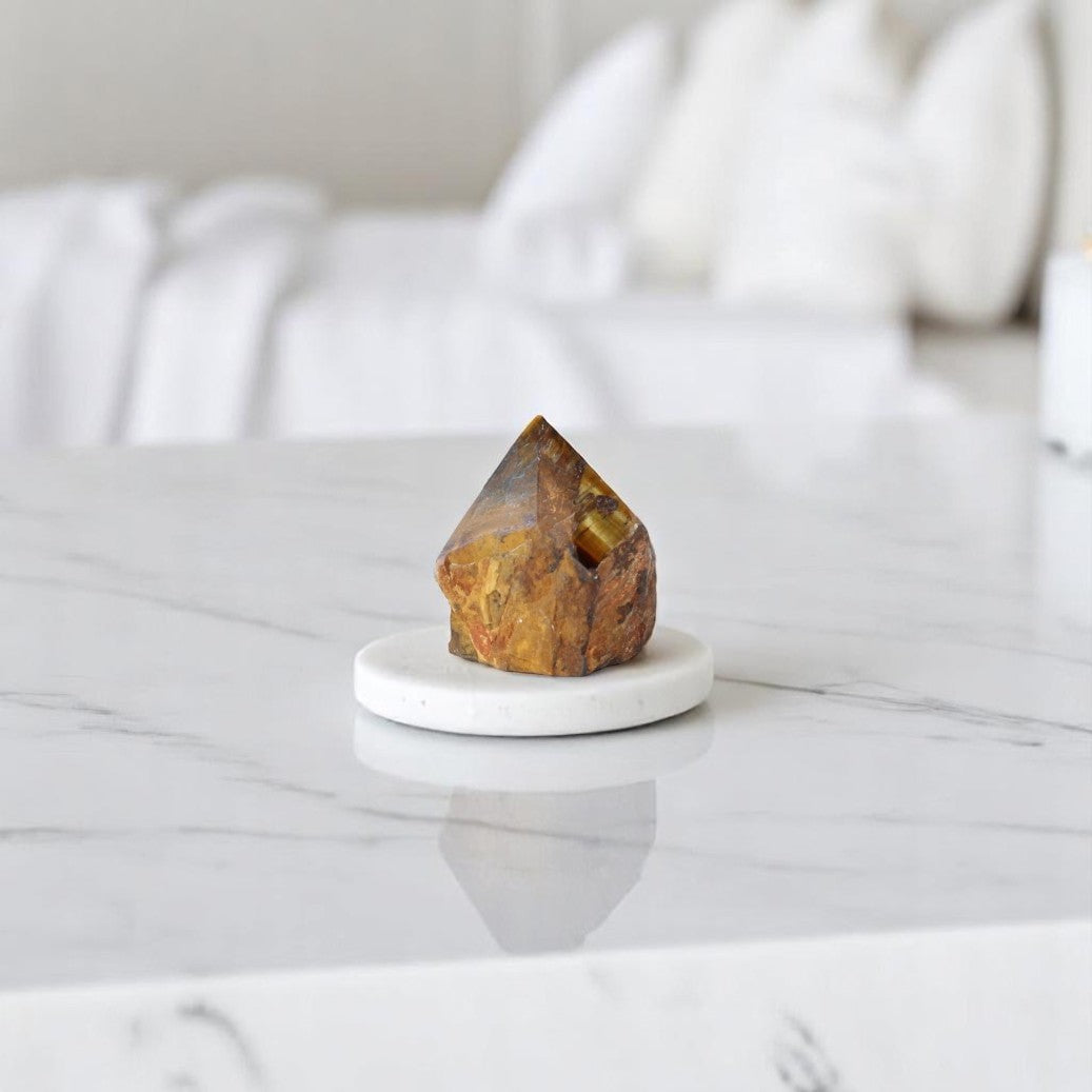 Tigers eye crystal point | ASH&STONE Crystal Shop Auckland NZ