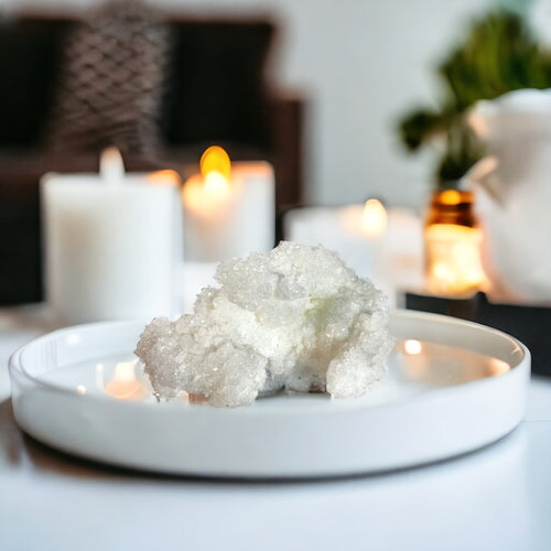 White aragonite crystal cluster | ASH&STONE Crystals Shop Auckland NZ