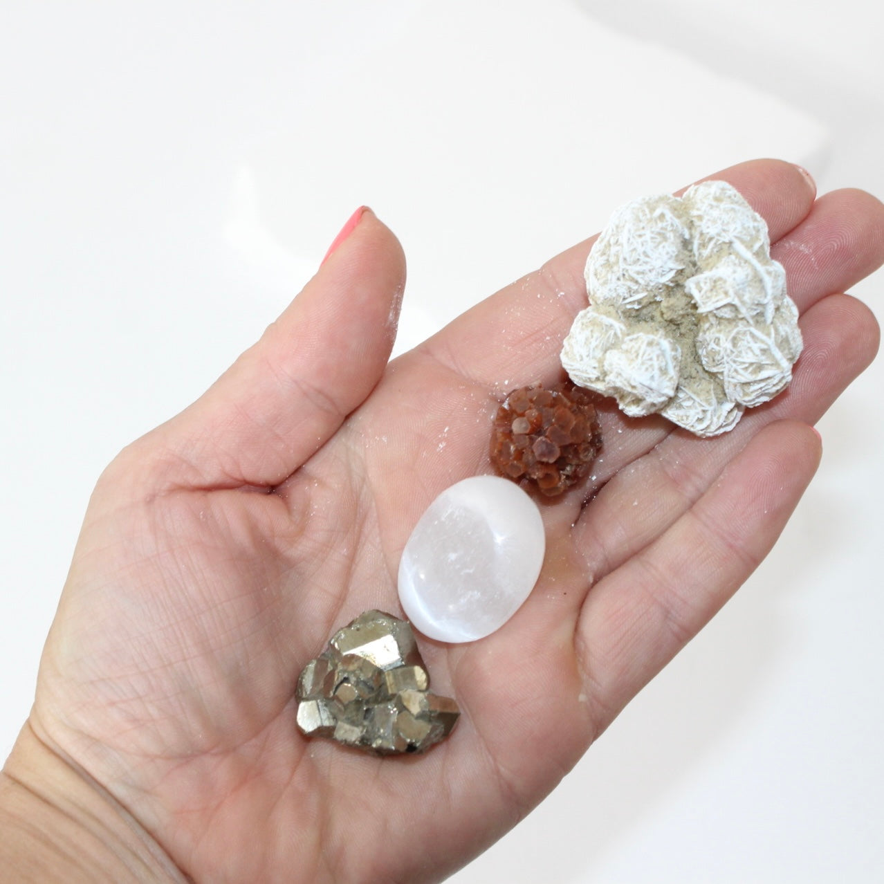 Energy Reset : Collectors Crystal kit. Find balance & flow, Desert Rose | Aragonite Sputnik | Pyrite | Selenite. Free express shipping. Buy premium crystals online from ASH&STONE Auckland crystal shop. AfterPay available.