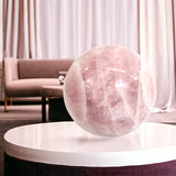 Extra large rose quartz crystal sphere 31kg | ASH&STONE Collectors' Crystals 