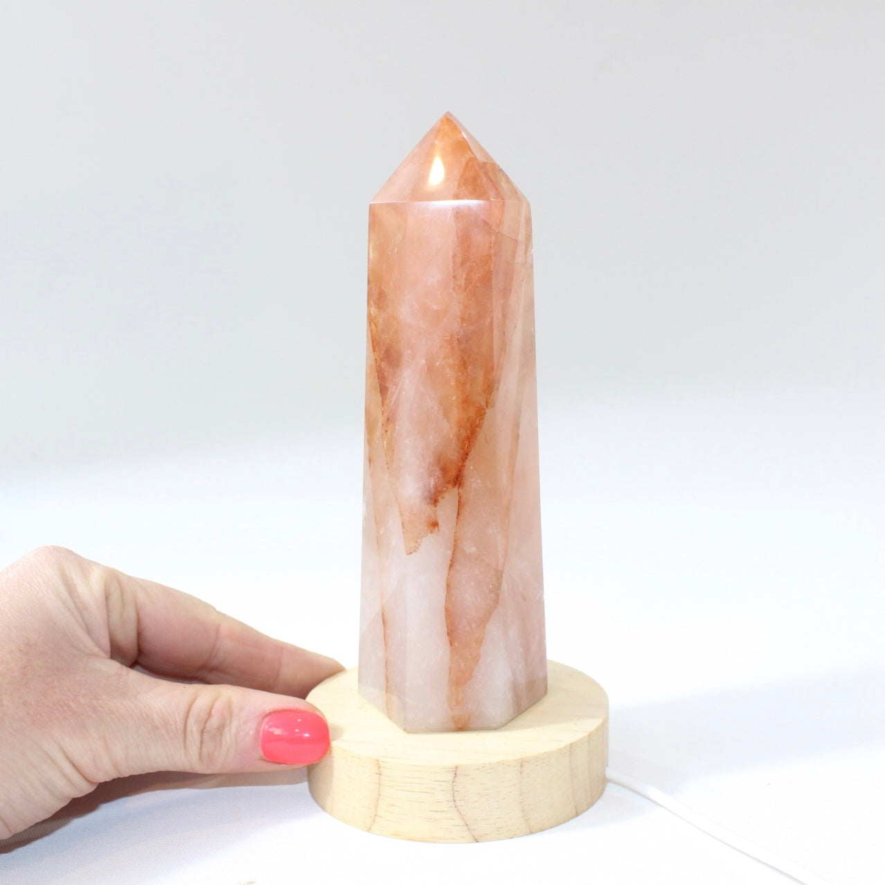 Fire quartz crystal Lamp tower. Free express shipping. Shop online from ASH&STONE crystal shop Auckland NZ. AfterPay available.