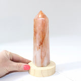 Fire quartz crystal Lamp tower. Free express shipping. Shop online from ASH&STONE crystal shop Auckland NZ. AfterPay available.