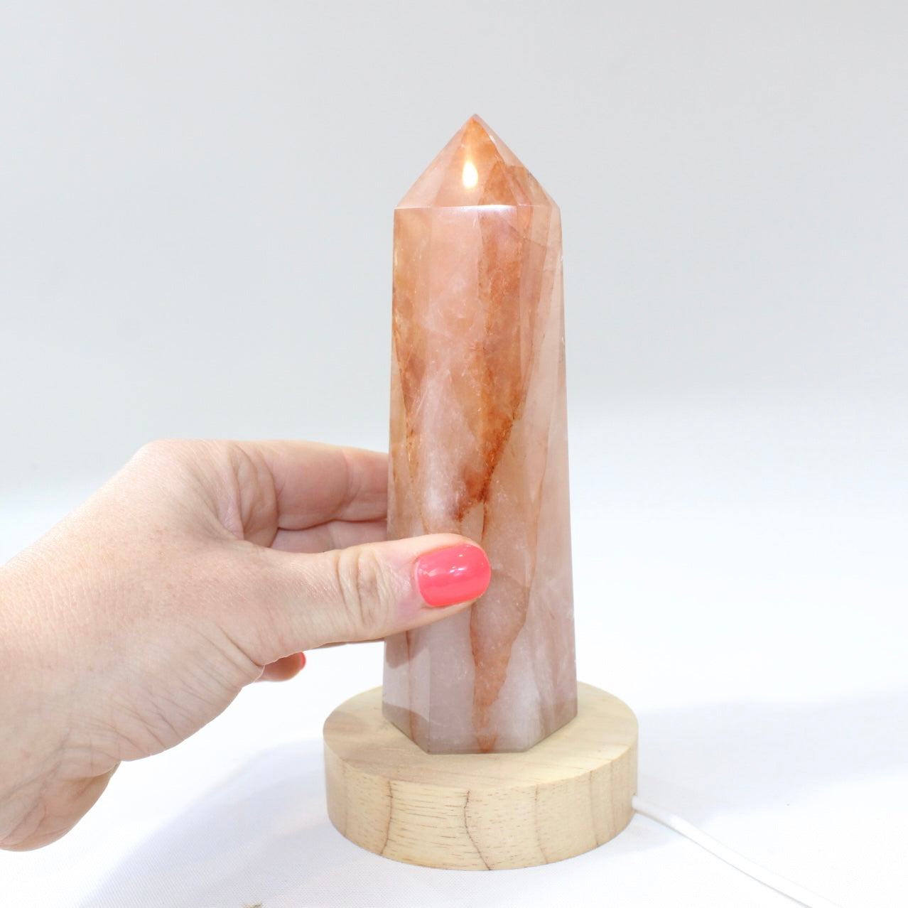 Fire quartz crystal Lamp tower. Free express shipping. Shop online from ASH&STONE crystal shop Auckland NZ. AfterPay available.