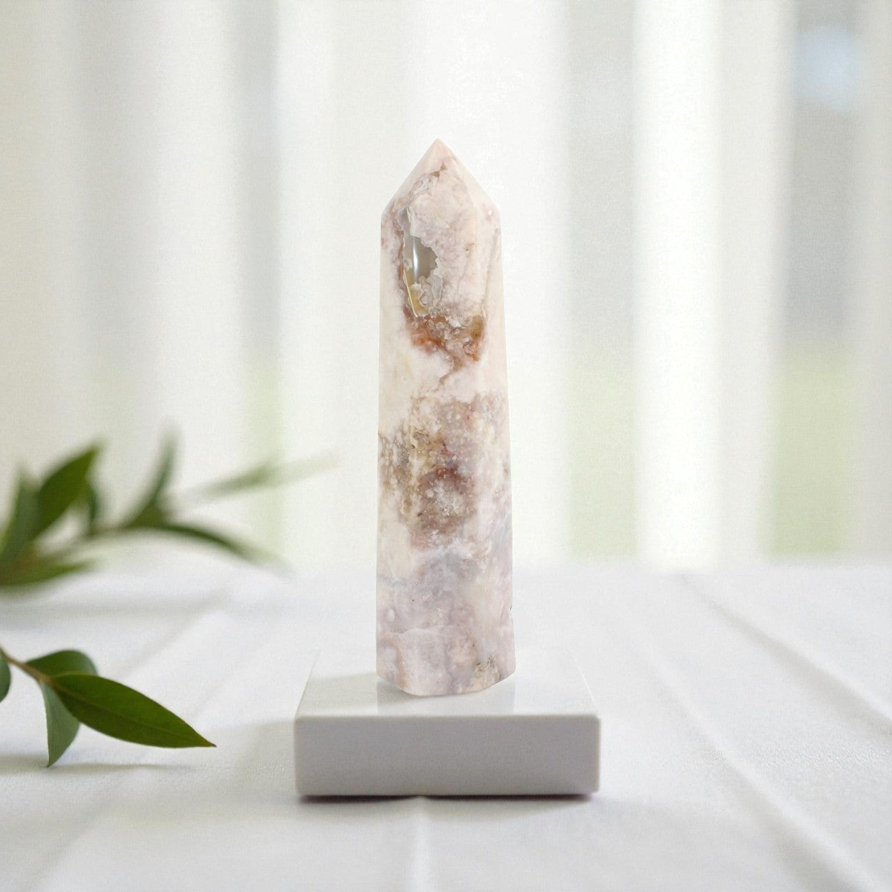 FLOWER Agate chunky polished crystal tower | ASH & STONE crystals online. Free express shipping. 