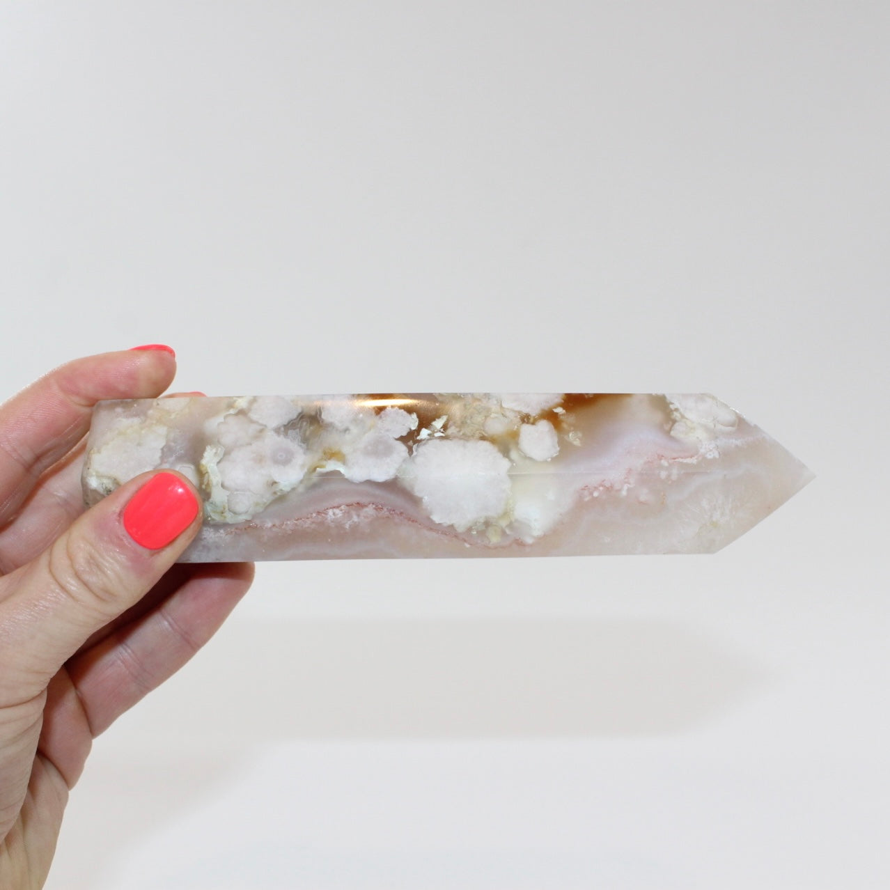 Flower agate tower  | ASH&STONE Crystal Jewellery Shop Auckland NZ