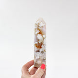 Flower agate tower  | ASH&STONE Crystal Jewellery Shop Auckland NZ