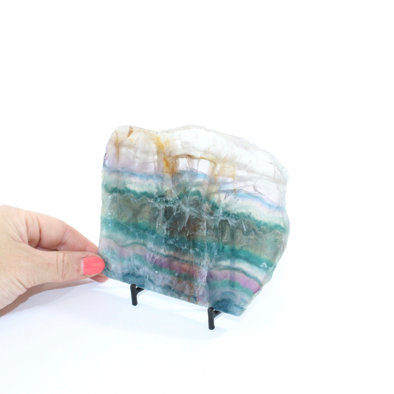 Fluorite Crystal Slice | ASH & STONE premium ethically sourced Crystals online. Free express shipping