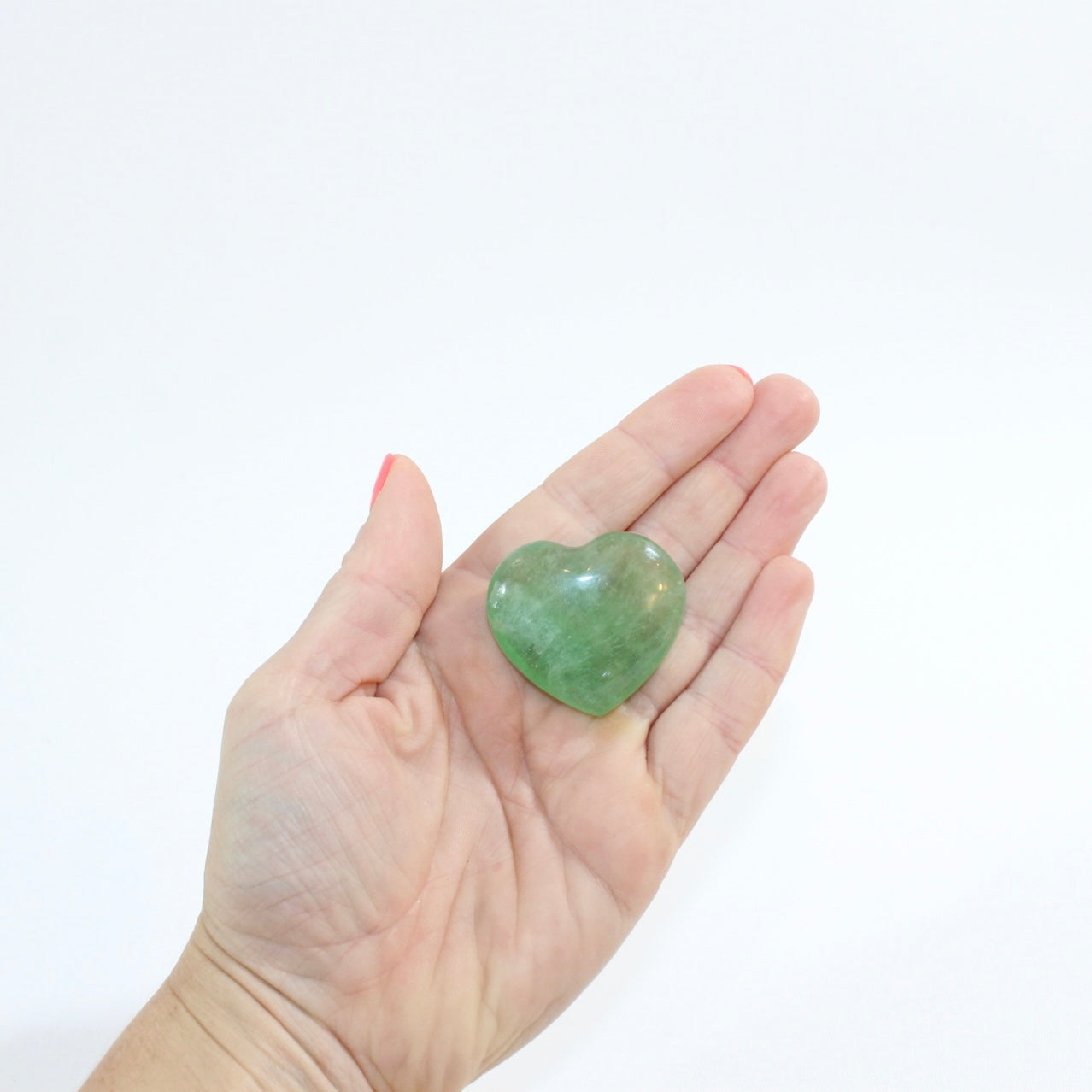 Small Green Fluorite Heart | ASH&STONE.  Free express shipping. Buy online from ASH&STONE Auckland NZ. AfterPay available.