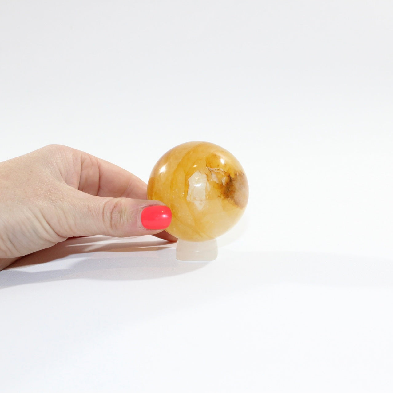 Golden Healer sphere crystal with stand 