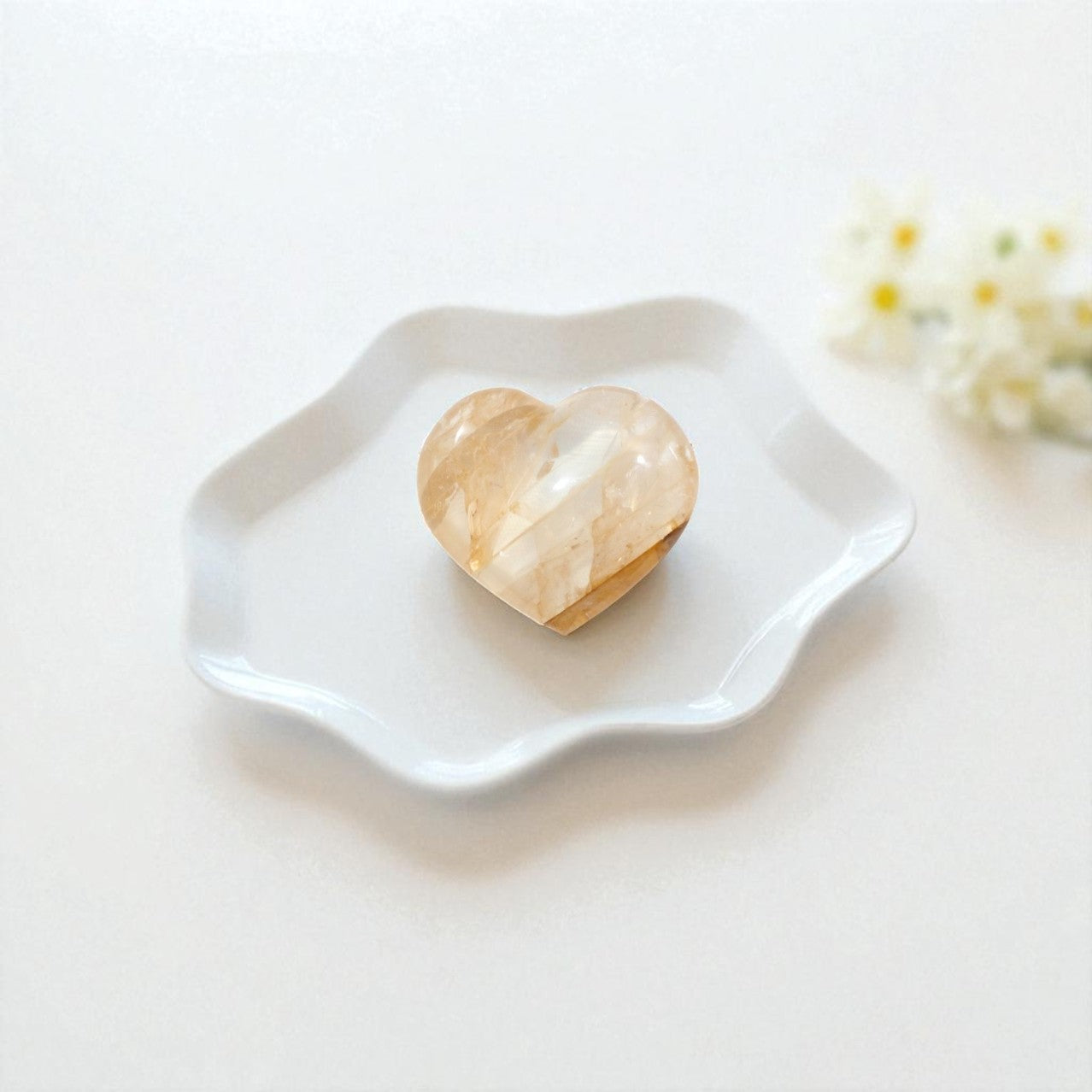 Golden Healer Crystal Heart in Quartz . Free express shipping. Shop online from ASH&STONE Crystal Shop Auckland NZ. AfterPay available. 