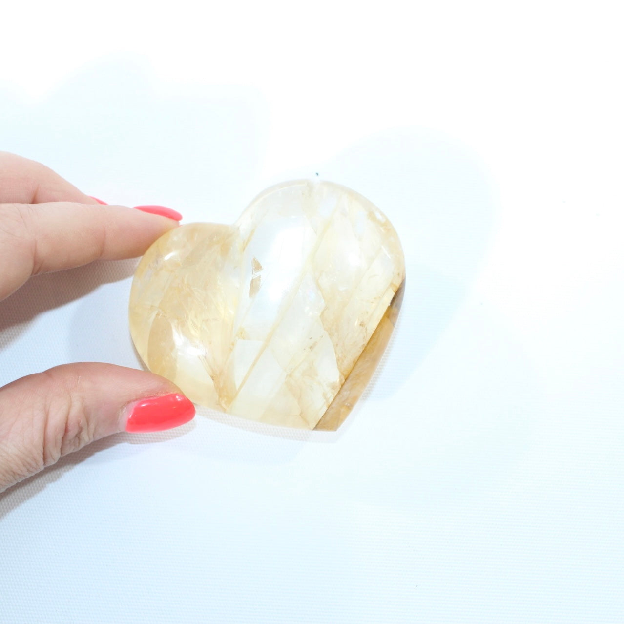 Golden Healer Crystal Heart in Quartz . Free express shipping. Shop online from ASH&STONE Crystal Shop Auckland NZ. AfterPay available. 