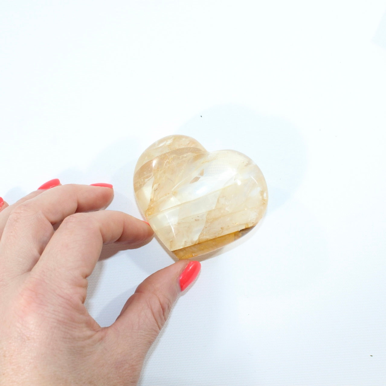 Golden Healer Crystal Heart in Quartz . Free express shipping. Shop online from ASH&STONE Crystal Shop Auckland NZ. AfterPay available. 