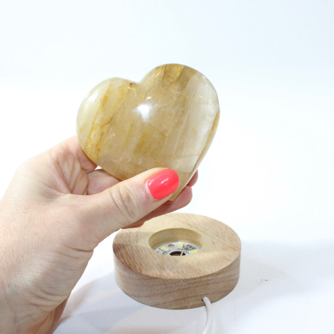 Golden Healer Crystal Heart Lamp. Free express shipping. Shop online from ASH&STONE Crystal Shop Auckland NZ. AfterPay available. 