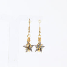 Load image into Gallery viewer, NZ-made fossilised coral star earrings | ASH&amp;STONE Crystal Jewellery Shop Auckland NZ
