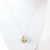 Bespoke NZ-made K2 heart crystal pendant necklace on 24K gold-plated sterling silver chain